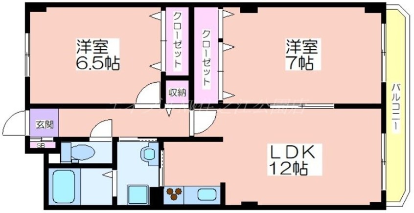 間取図 エルロード住吉７号館