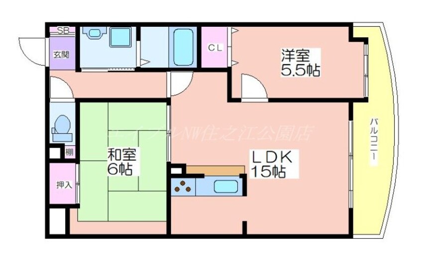 間取図 住之江フタバビル