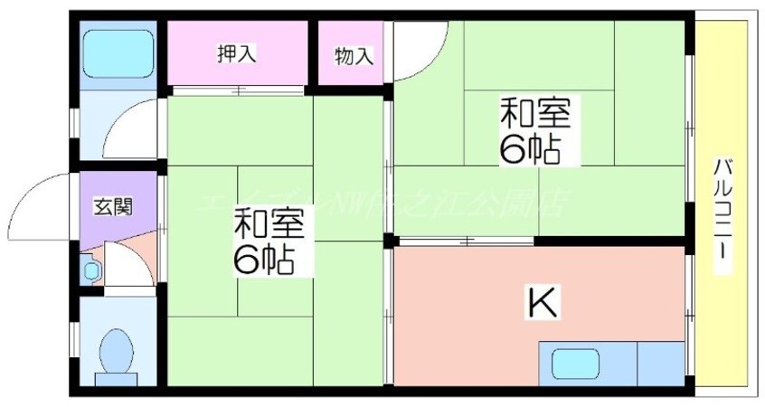 間取図 パインリーフ住之江