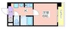 ミシェール住之江 1Kの間取り