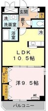 エルロード住吉6号館 1LDKの間取り