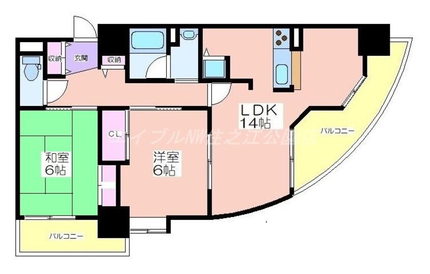 間取図 フェルザ住之江公園
