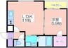 フジパレスメイト 1LDKの間取り