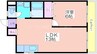 LakiaMaisonAbiko 1LDKの間取り