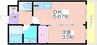 テラ我孫子前 1DKの間取り