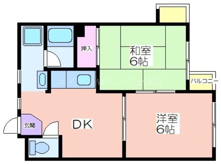 間取図 アクシスコート住之江