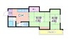 マンションサンエース 2DKの間取り