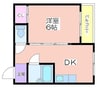 グランビルド住之江公園 1DKの間取り
