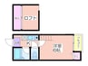 サザン住之江 1Kの間取り