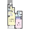 リヴェール壱番館 1LDKの間取り