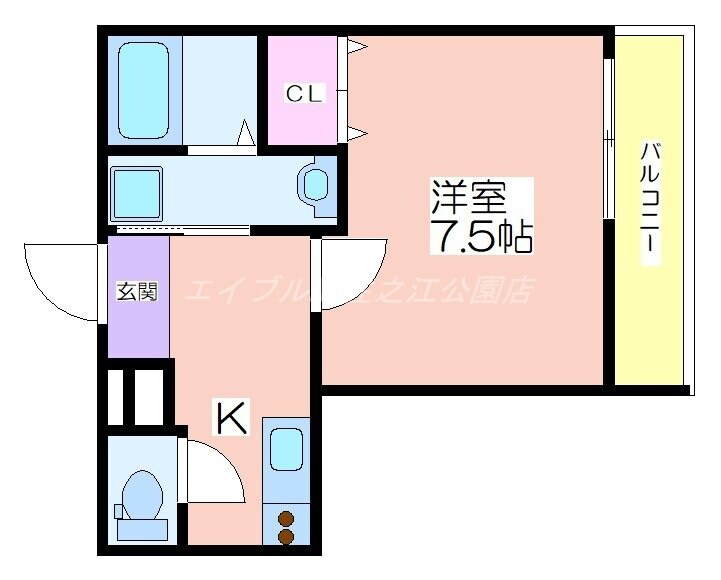 間取り図 フジパレス加賀屋Ⅲ番館