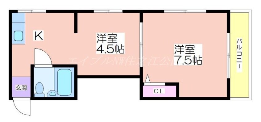 間取図 ハイムヤマウチ