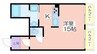 コットンライフMBS 1Rの間取り