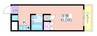 ウエストンビル 1Rの間取り
