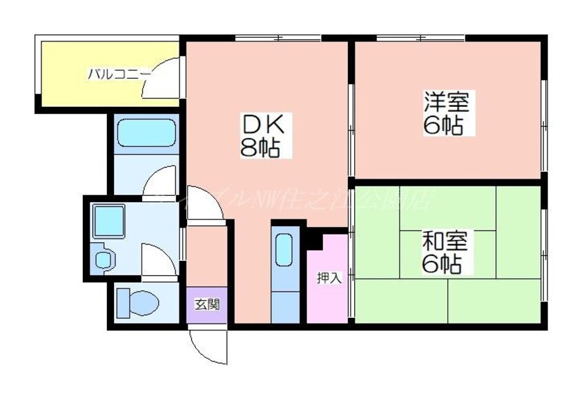 間取図 アクシスコート住之江