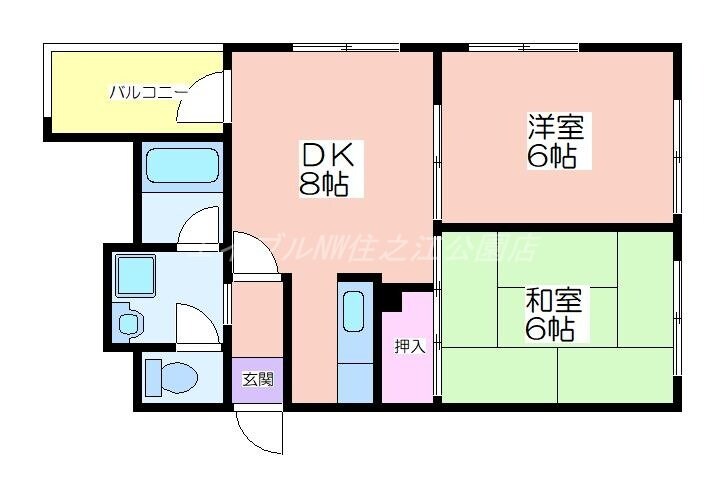 間取り図 アクシスコート住之江