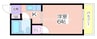 メゾンエスポアール 1Kの間取り