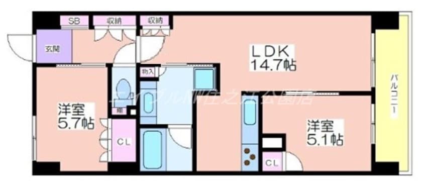 間取図 大阪ベイレジデンス（リブリーコート）