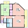 マンション花園 2DKの間取り