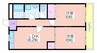 メゾンビトロ2 2DKの間取り