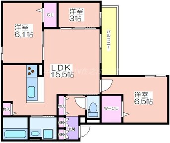 間取図 Clashist清水丘East