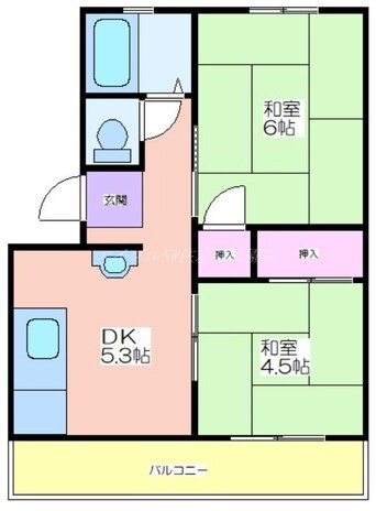 間取図 ビューハイツ帝塚山