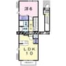 ＦＯＲＥＳＴ出島 1LDKの間取り