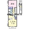 ＦＯＲＥＳＴ出島 1LDKの間取り