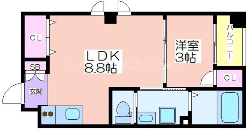 間取図 アハトハイクレジデンス南住吉