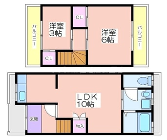 間取図 レトロハウス西住之江