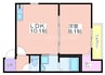 フジパレス住之江通Ⅲ番館 1LDKの間取り