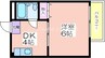 ヴィレッタ住吉 1DKの間取り