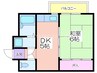 パークハイツ11 1DKの間取り