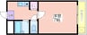長居ロイヤルマンション 1Kの間取り