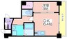 エセリアル清水丘 1DKの間取り