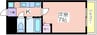 フローライト長居 1Kの間取り