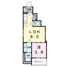 Ｆ　ａｓｅｃｉａ　クローバー 1LDKの間取り