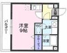カリーノＲポルト 1Rの間取り