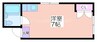 エスオーハイツ 1Rの間取り