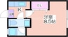 マンションイレブン 1Kの間取り