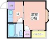 CABIN ABIKO EAST 1Kの間取り