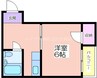 CABIN ABIKO EAST 1Kの間取り