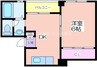 リアライズ長居 1DKの間取り