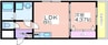 EDIFICE長居 1LDKの間取り