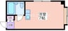 シャトー杉本PARTⅠ 1Rの間取り