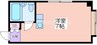 シャトー杉本PARTⅠ 1Rの間取り