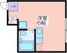 タカダハイツ6 1Rの間取り