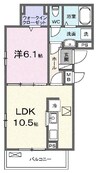 トレ　ペコレ 1LDKの間取り
