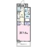 ルピナス　イースト 1Kの間取り