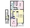 パインビレッジ　ビオーラ 2LDKの間取り